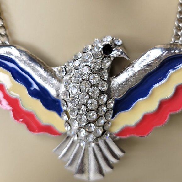 Eagle Pendant Necklace Statement Bird Pendant - Picture 4 of 13